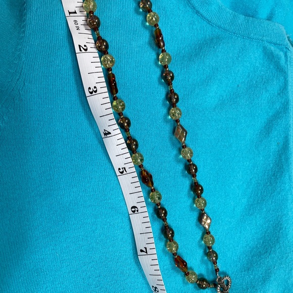 18” multicolored bead necklace with silver tone toggle closure - Picture 1 of 2